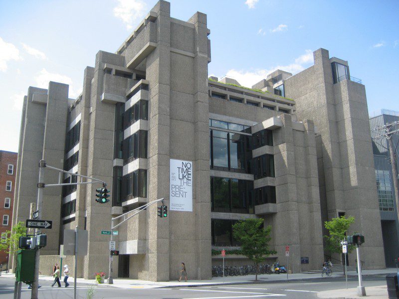 Exterior building façade after restoration.